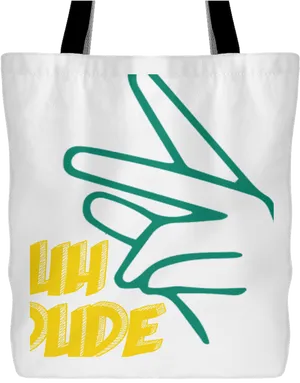 Dude Hand Sign Tote Bag PNG image