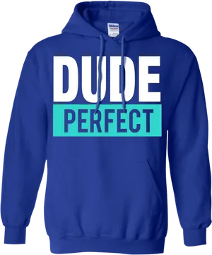 Dude Perfect Blue Hoodie PNG image