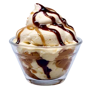 Dulce De Leche Ice Cream Sundae PNG Tkp
