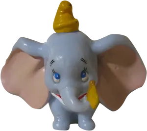 Dumbo Figurinewith Yellow Hat PNG image