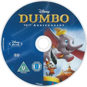 Dumbo70th Anniversary Bluray Disc PNG