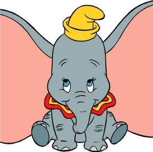 Dumbothe Flying Elephant Cartoon PNG image