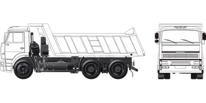 Dump Truck Sideand Front View
