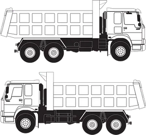 Dump Truck Vector Illustration PNG image