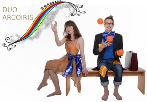 Duo Arcoiris Performance Artists PNG image