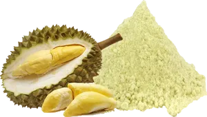 Durian Fruitand Powder PNG image