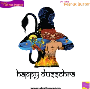 Dussehra Festival Celebration Artwork PNG image