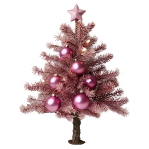 Dusty Pink Christmas Tree PNG 06122024