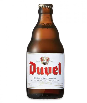 Duvel Belgian Beer Bottle PNG image