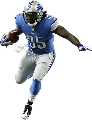 Dynamic American Football Player Action PNG