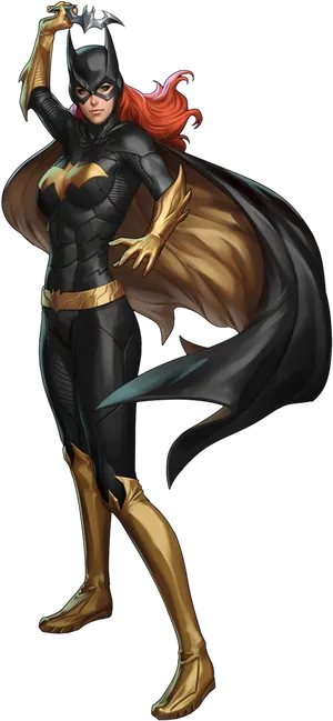 Dynamic Batgirl Pose PNG image