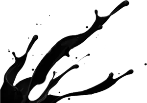 Dynamic Black Splash PNG image