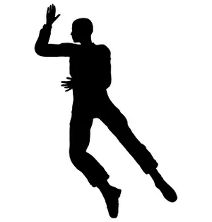 Dynamic Dance Move Silhouette PNG image