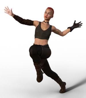 Dynamic Dance Pose Female Performer
