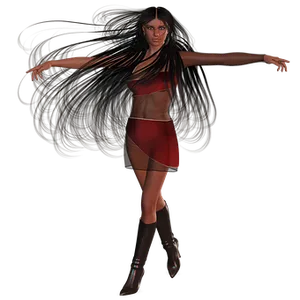 Dynamic Female Dancer3 D Model