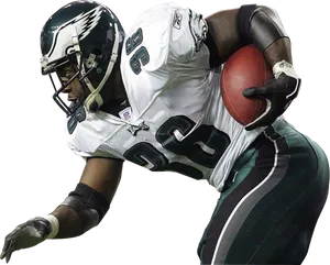 Dynamic Football Player Action PNG image