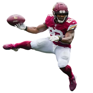 Dynamic Football Player Catch PNG