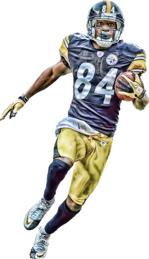 Dynamic Football Player In Action PNG image