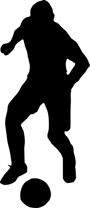 Dynamic Footballer Silhouette.png PNG