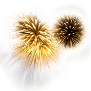 Dynamic Gold Fireworks PNG 06292024