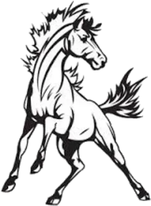 Dynamic Horse Logo Design PNG image