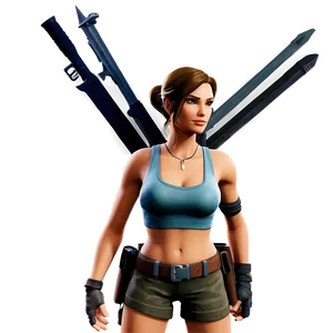 Dynamic Lara Croft Fortnite Pose Png 41 PNG image