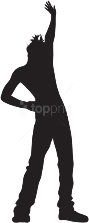 Dynamic Man Silhouette PNG image