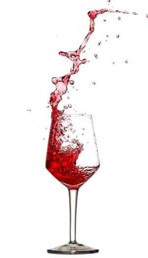 Dynamic Red Wine Splash PNG image