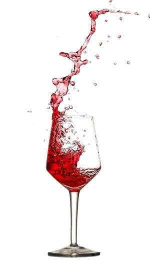 Dynamic Red Wine Splash PNG image