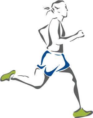Dynamic Runner Silhouette PNG image