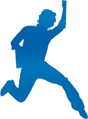 Dynamic Running Man Silhouette PNG image