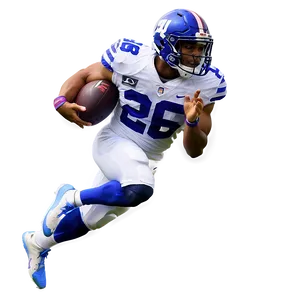 Dynamic Saquon Barkley Running PNG Ovw26 PNG