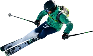 Dynamic Skier Action Shot.png PNG image