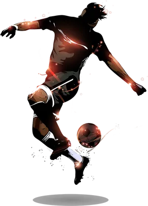 Dynamic Soccer Player Vector Art