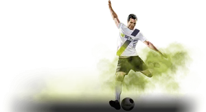 Dynamic Soccer Playerin Action PNG image