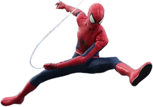 Dynamic Spider Man Action Pose PNG image