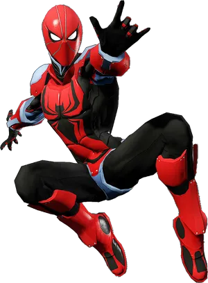 Dynamic Spider Man Pose PNG image