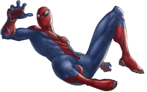 Dynamic Spiderman Pose PNG image