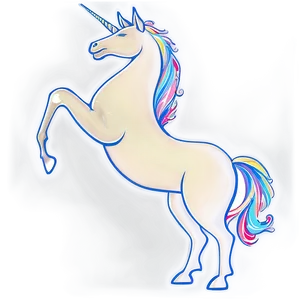 Dynamic Unicorn Silhouette PNG 40