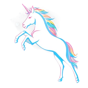 Dynamic Unicorn Silhouette PNG 50