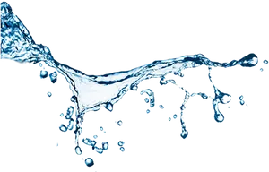 Dynamic Water Splashon Black Background PNG image