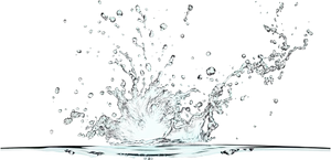 Dynamic Water Splashon Black Background.jpg PNG image