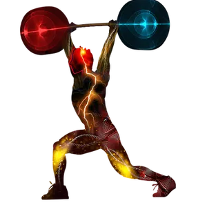Dynamic Weightlifting Muscle Activation PNG image