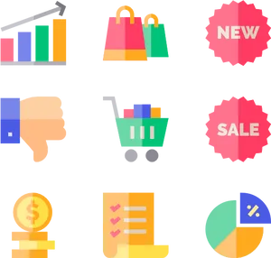 E Commerce Icons Set PNG