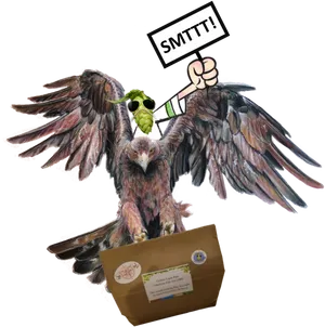 Eagle Cartoon Protest Sign PNG