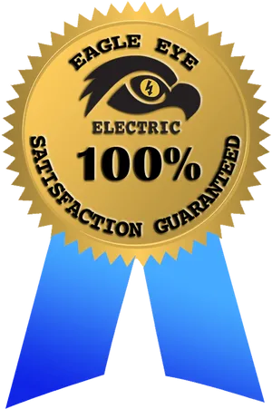 Eagle Eye Electric Satisfaction Guarantee Badge PNG image