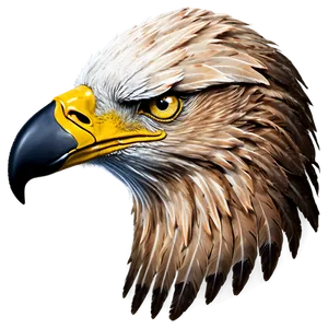 Eagle Head With Detailed Feathers PNG 81