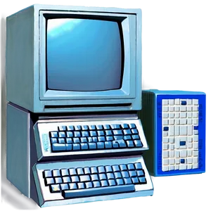 Early 90s Computer Technology Png Hbs80 PNG image