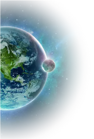 Earth_and_ Moon_ Artistic_ Rendering PNG image