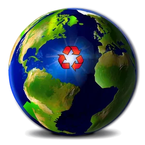 Earth And Recycle Combination Logo Png Tih PNG image
